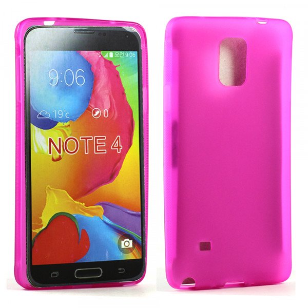 Wholesale Samsung Galaxy Note 4 Soft TPU Gel Case (Hot Pink)
